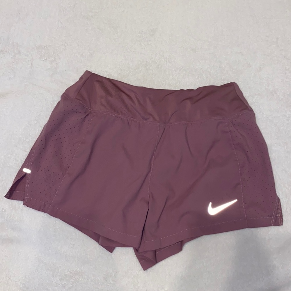 Nike underwear lining running shorts, size XS, zipper on back